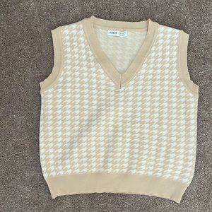 Tan and white cardigan